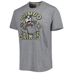 New Orleans Saints Homage Gumbo Hyper Local Tri-Blend T-Shirt Gray