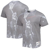 Clyde Drexler Houston Rockets Above The Rim T-Shirt Heather Gray | Mitchell & Ness Lifestyle