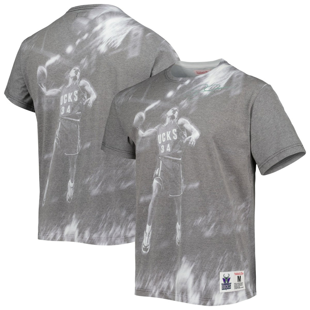 Ray Allen Milwaukee Bucks Above The Rim T-Shirt Gray | Mitchell & Ness