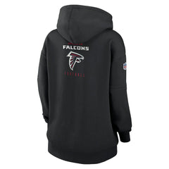 Nike Atlanta Falcons Women's 2023 Sideline Club Fleece Pullover Hoodie Black