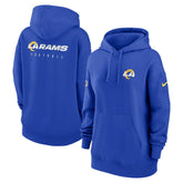 Nike Los Angeles Rams Women's 2023 Sideline Club Fleece Pullover Hoodie Royal
