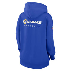 Nike Los Angeles Rams Women's 2023 Sideline Club Fleece Pullover Hoodie Royal
