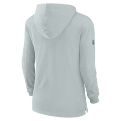 Nike Las Vegas Raiders Women's Sideline Performance Long Sleeve Hoodie T-Shirt Silver