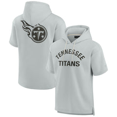 Fanatics Tennessee Titans Unisex Elements Super Soft Fleece Short Sleeve Pullover Hoodie Gray