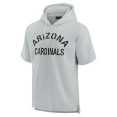 Fanatics Arizona Cardinals Unisex Elements Super Soft Fleece Short Sleeve Pullover Hoodie Gray