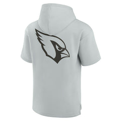 Fanatics Arizona Cardinals Unisex Elements Super Soft Fleece Short Sleeve Pullover Hoodie Gray