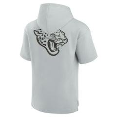 Fanatics Jacksonville Jaguars Unisex Elements Super Soft Fleece Short Sleeve Pullover Hoodie Gray