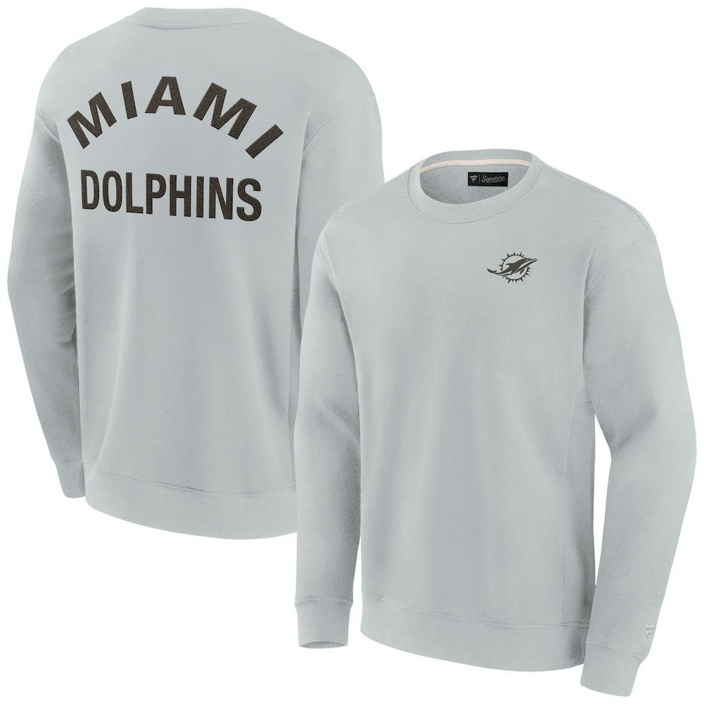 Fanatics Miami Dolphins Unisex Elements Super Soft Pullover Sweatshirt Gray