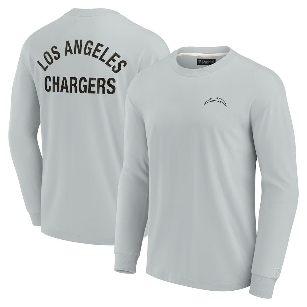 Fanatics Los Angeles Chargers Unisex Elements Super Soft Long Sleeve T-Shirt Gray
