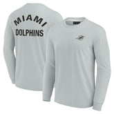 Fanatics Miami Dolphins Unisex Elements Super Soft Long Sleeve T-Shirt Gray