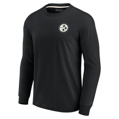 Fanatics Pittsburgh Steelers Unisex Elements Super Soft Long Sleeve T-Shirt Black