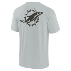 Fanatics Miami Dolphins Unisex Elements Super Soft Short Sleeve T-Shirt Gray