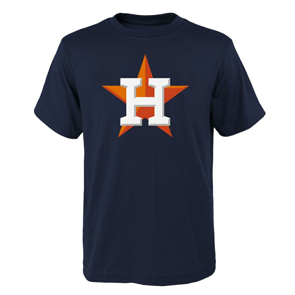 Houston Astros Youth Logo Primary Team T-Shirt - Navy - MLB Lifestyle