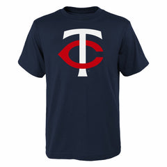 Minnesota Twins Youth Logo Primary Team T-Shirt - Navy - MLB on Sale