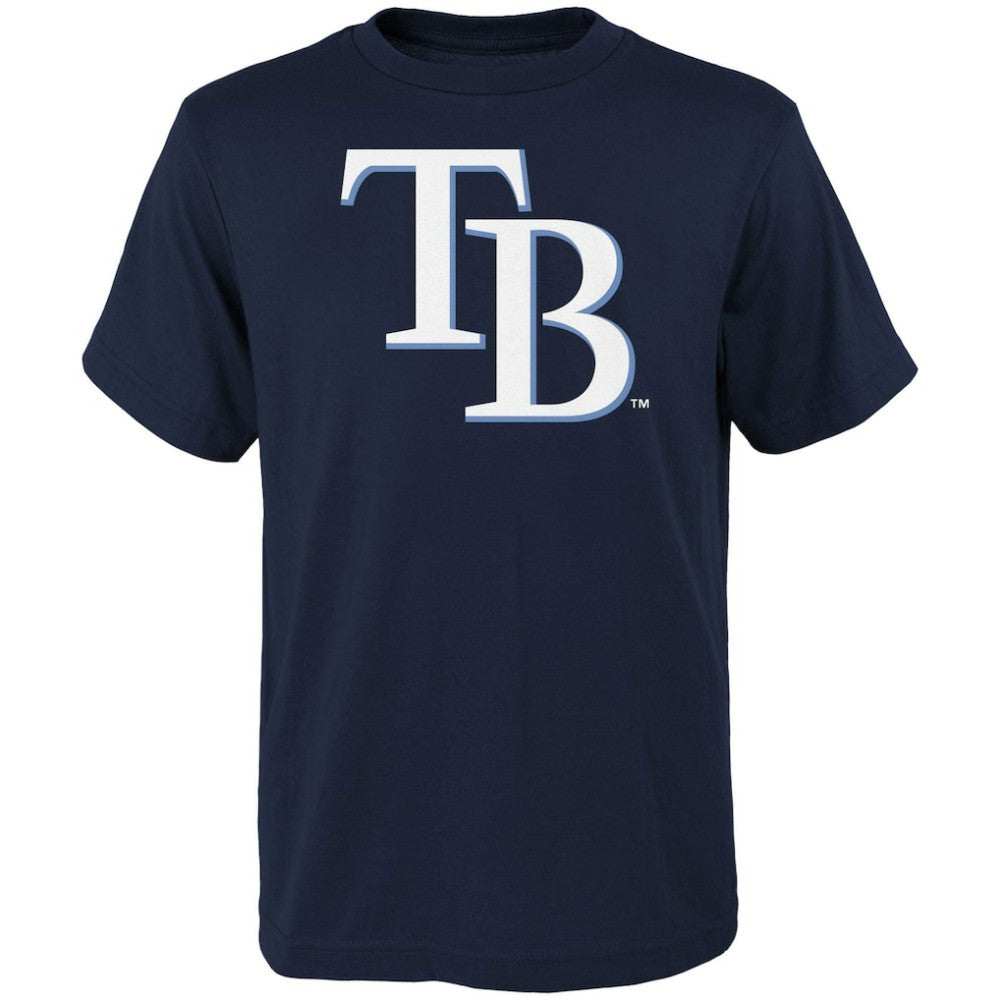 Tampa Bay Rays Youth Logo Primary Team T-Shirt - Navy - MLB Discount