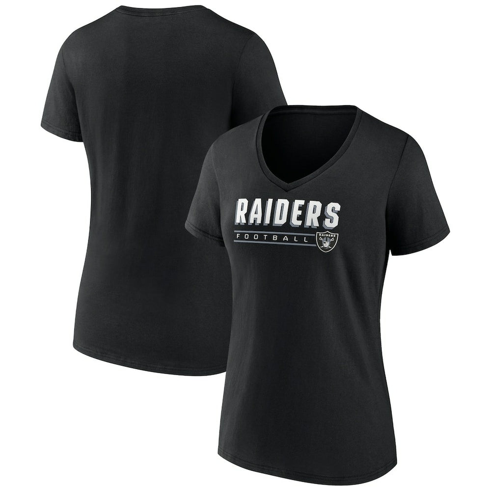Las Vegas Raiders Women's Primary Play V-Neck T-Shirt Black