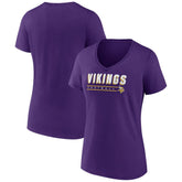 Minnesota Vikings Women's Primary Play V-Neck T-Shirt Purple