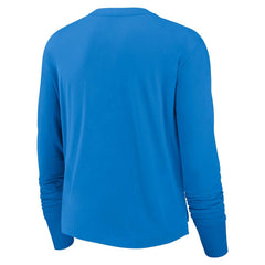 Nike Los Angeles Chargers Women's Modest Crop Performance Long Sleeve T-Shirt Powder Blue