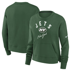 Nike New York Jets Women's High Hip Fleece Pullover Sweatshirt Green