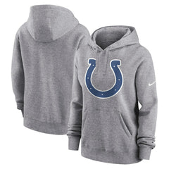 Nike Indianapolis Colts Women's Team Logo Club Fleece Pullover Hoodie Heather Gray