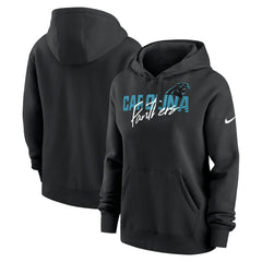 Nike Carolina Panthers Women's Wordmark Club Fleece Pullover Hoodie Black