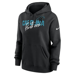 Nike Carolina Panthers Women's Wordmark Club Fleece Pullover Hoodie Black