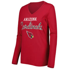 Arizona Cardinals G-III 4Her by Carl Banks Women's Post Season Long Sleeve V-Neck T-Shirt Cardinal