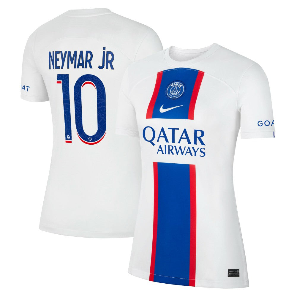 Neymar Jr. Paris Saint-Germain Women's 2022/23 Third Breathe Stadium Replica Player Jersey White - Nike