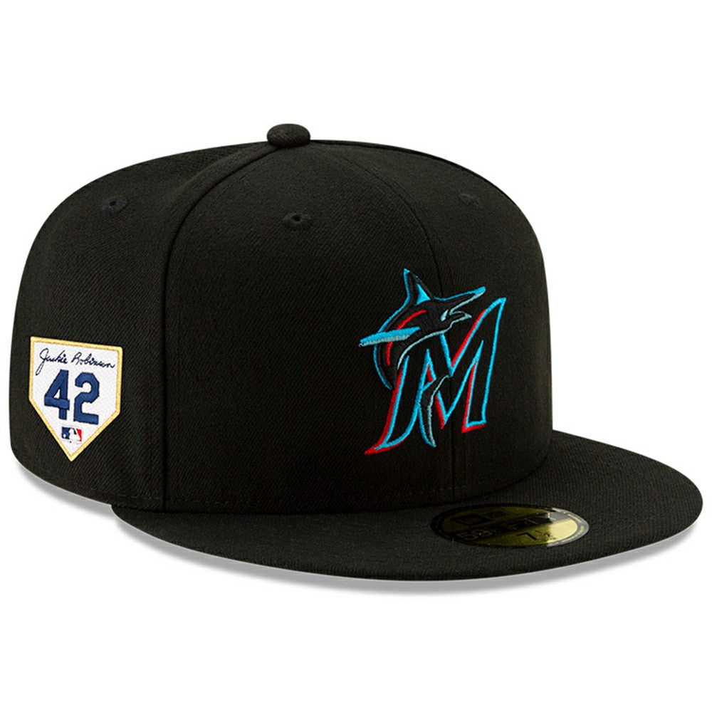 Miami Marlins New Era 2024 Jackie Robinson Day 59FIFTY Fitted Hat - Black - New Era Online