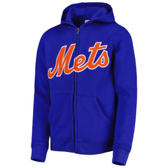 New York Mets Youth Wordmark Full-Zip Fleece Hoodie - Royal - MLB Sale