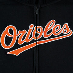 Baltimore Orioles Youth Wordmark Full-Zip Fleece Hoodie - Black - MLB on Sale