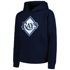 Tampa Bay Rays Youth Team Primary Logo Pullover Hoodie - Navy - MLB Sale