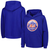 New York Mets Youth Team Primary Logo Pullover Hoodie - Royal - MLB Sale