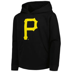 Pittsburgh Pirates Youth Team Primary Logo Pullover Hoodie - Black - MLB Lifestyle