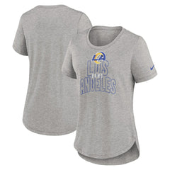 Nike Los Angeles Rams Women's Fashion Tri-Blend T-Shirt Heather Gray