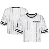 Chicago White Sox Girls Youth Ball Striped T-Shirt - White - MLB Sale