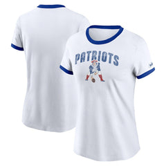 Nike New England Patriots Women's Rewind Ringer T-Shirt White