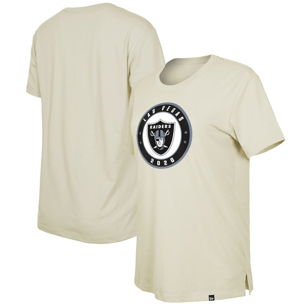Las Vegas Raiders New Era Women's 2023 NFL Draft T-Shirt Cream