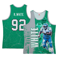 Mitchell & Ness Reggie White Philadelphia Eagles 1992 Player Burst Tank Top Kelly Green
