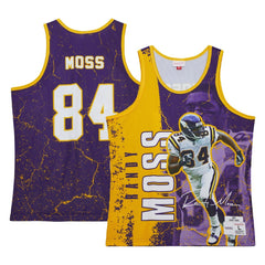 Mitchell & Ness Randy Moss Minnesota Vikings 1998 Player Burst Tank Top Purple