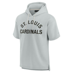 St. Louis Cardinals Fanatics Unisex Elements Super Soft Fleece Short Sleeve Pullover Hoodie - Gray - Fanatics Discount