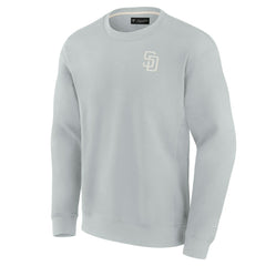 San Diego Padres Fanatics Unisex Super Soft Pullover Crew Sweatshirt - Gray - Fanatics Online