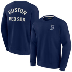 Boston Red Sox Fanatics Unisex Super Soft Pullover Crew Sweatshirt - Navy - Fanatics Lifestyle