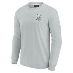 Boston Red Sox Fanatics Unisex Elements Super Soft Long Sleeve T-Shirt - Gray - Fanatics Sale