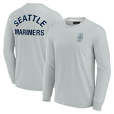 Seattle Mariners Fanatics Unisex Elements Super Soft Long Sleeve T-Shirt - Gray - Fanatics Lifestyle