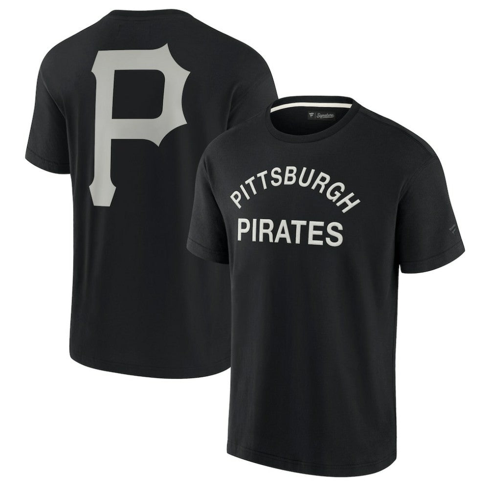 Pittsburgh Pirates Fanatics Unisex Elements Super Soft Short Sleeve T-Shirt - Black - Fanatics Sale