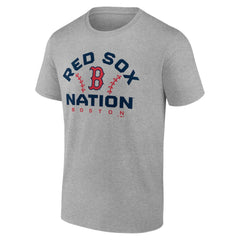 Boston Red Sox Team Go For Two T-Shirt - Heather Gray - MLB Lifestyle