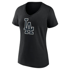 Los Angeles Dodgers Women's Rough Diamond V-Neck T-Shirt - Black - MLB on Sale