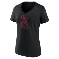 St. Louis Cardinals Women's Rough Diamond V-Neck T-Shirt - Black - MLB on Sale
