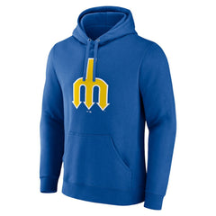 Seattle Mariners Cooperstown Collection Pullover Hoodie - Royal - MLB Lifestyle